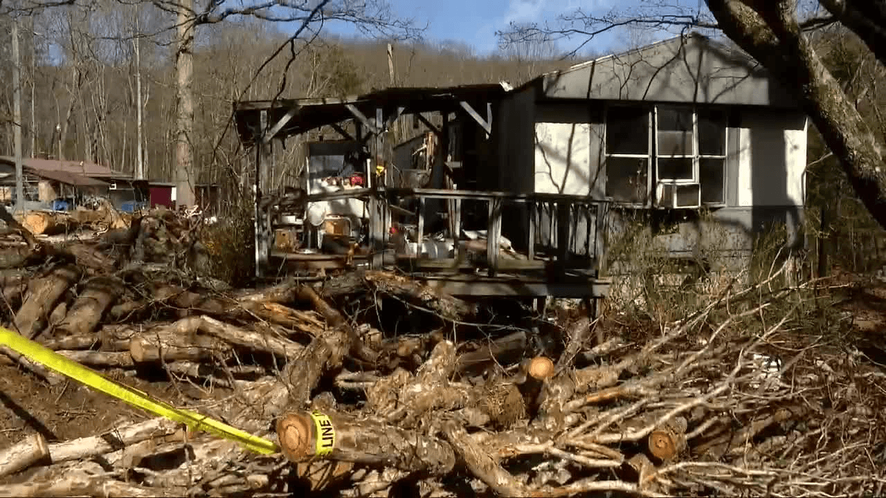 Two children killed by falling tree in Transylvania County on Saturday, Mar. 15, 2025 (Photo Credit: WLOS)